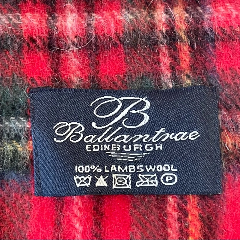 100% Lambswool Red Green Royal Stewart Tartan Plaid Scarf
